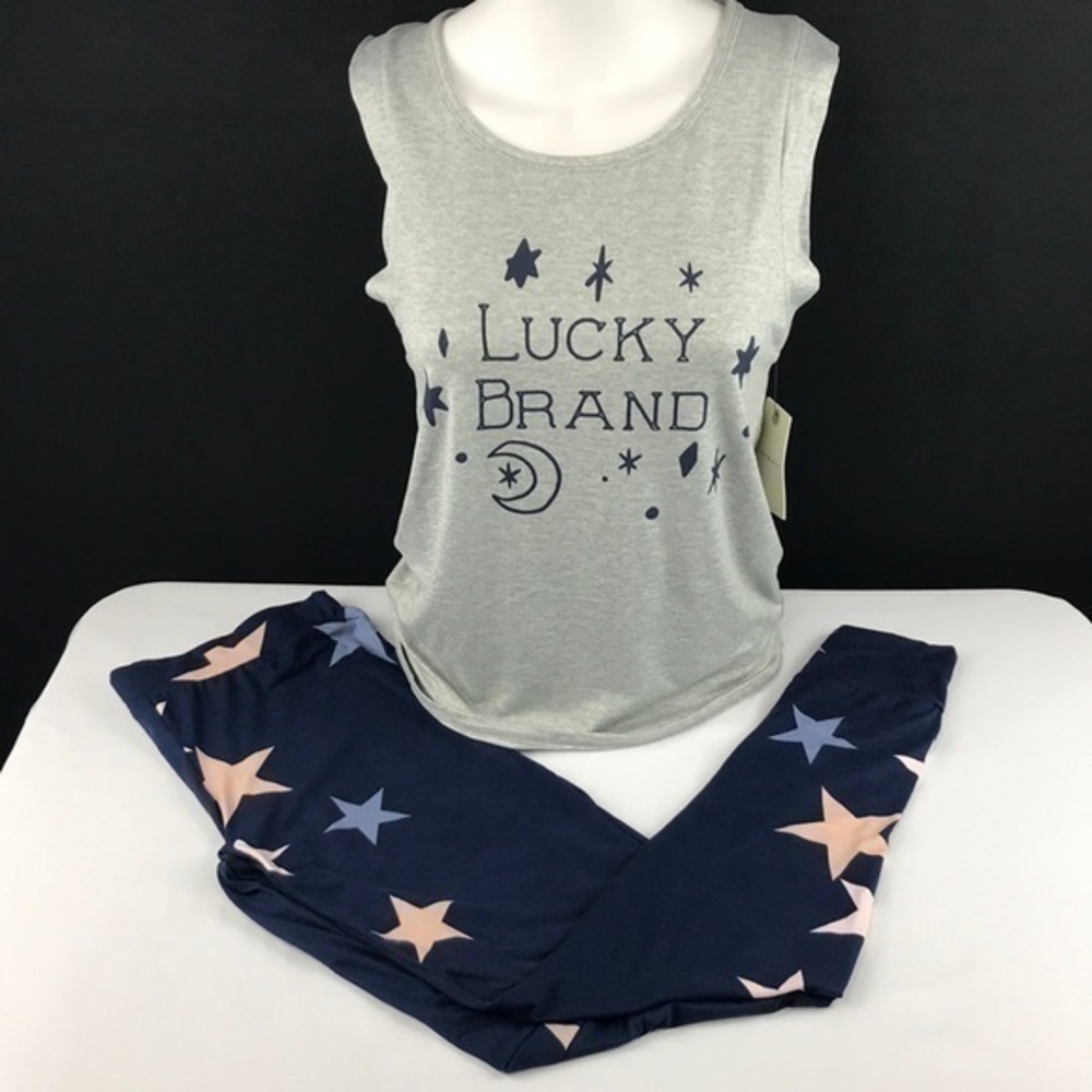 Lucky Brand - PJ set. Blue/gray/pink. SZ: S,M,L,XL. NWT